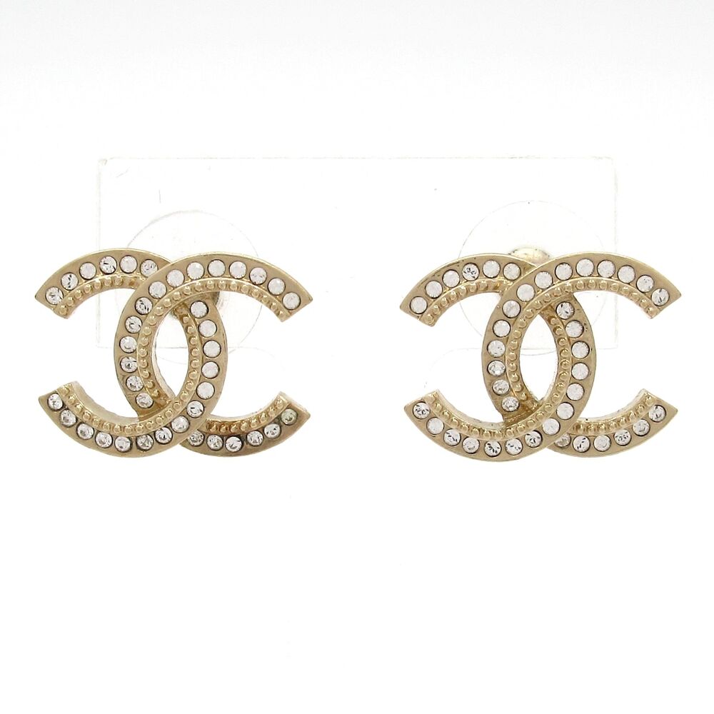 Chanel Earrings Hardware Rhinestones